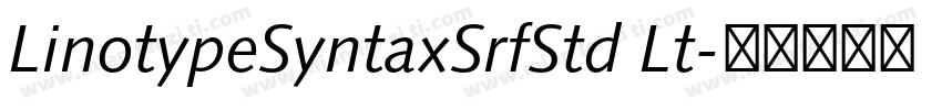 LinotypeSyntaxSrfStd Lt字体转换